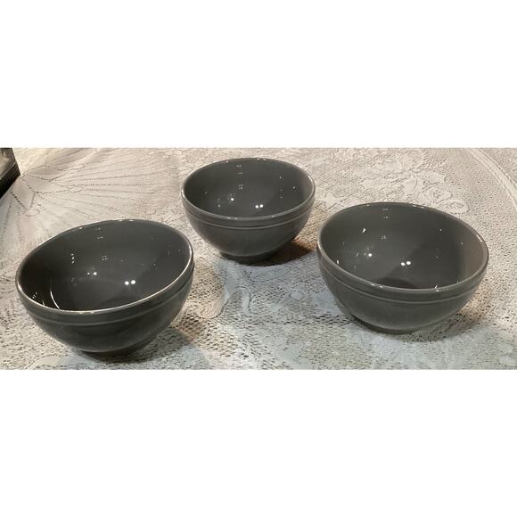 Lot of 3 Godinger Gatherings Gray Cereal Bowls 6” - Picture 3 of 9